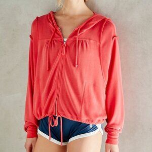 Free People Mesa Hoodie Red Rouge NWT Size L 🎈